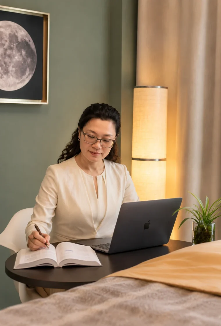 Dr. Ali Zhang reviewing clinic research